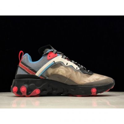 Nike React Element 87 Siyah / Gri / Mavi / Kırmızı Koşu Ayakkabısı Türkiye - KHZYB7B8